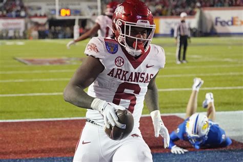 Dec 28, 2022 3:55 PM EST. College football bowl season marches on this week as the Liberty Bowl kicks off between Kansas and Arkansas on Wednesday. The game features a pair of teams that started .... 