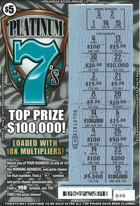 Arkansas lottery scratch off tickets. Oct 10, 2023 · Arkansas Lottery Scratch-Offs Known as Instant Games in Arkansas, scratch-offs can pay out multiple prizes, while jackpots are typically proportional to the cost of the scratch-off itself. Arkansas Lottery scratch-offs range in price from $1.00 to $20 , with jackpots ranging from $50 to $1 million! 