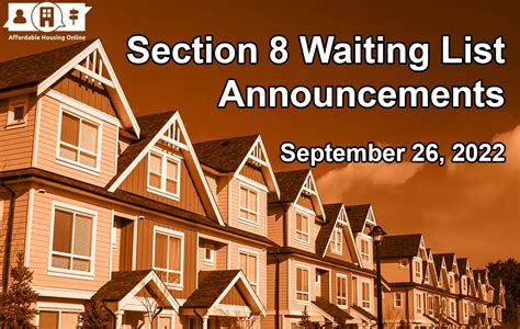 Arlington housing waiting list. The waiting lists have specific dates for application submissions, ranging from immediate availability to openings in the near future. There are 492 Section 8 Housing Choice Voucher waiting list openings for applications. To apply for a waiting list, submit a Section 8 HCV application to a housing authority with an open waiting list. 