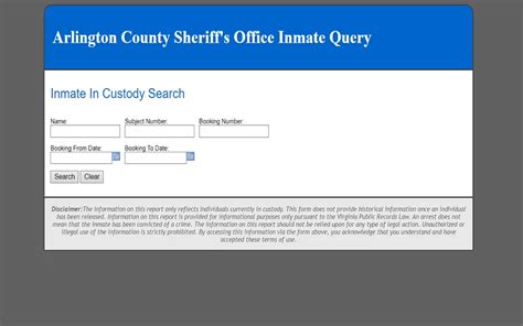 Arlington inmate search.  Arlington County Sheriff's Office Inmate Query Inma...