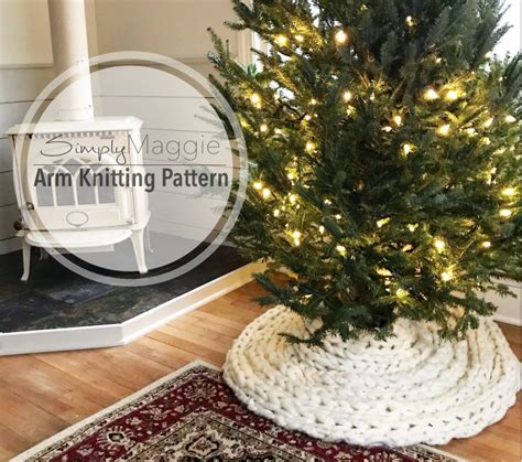 Arm Knit Christmas Tree Skirt Pattern