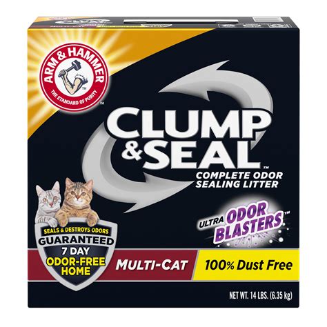 Arm and hammer clump and seal. Jul 25, 2022 · Product Name Clump & Seal Multi-Cat Litter. Product Brand Arm & Hammer. UPC 033200016724. Price $29.95. Weight 2.75 lbs. Product Dimensions 5.88 x 11.94 x 13.06 in. Arm & Hammer’s Clump & Seal Platinum Cat Litter will keep your home smelling fresh with less mess from tracking, but it failed our clumping test. 