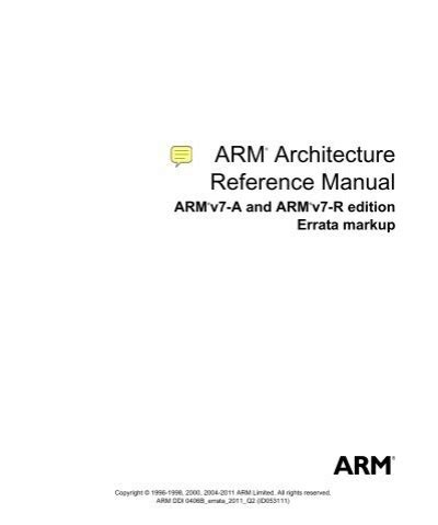 Arm architecture reference manual armv7 a and armv7 r edition arm ddi 0406. - Il manuale di longman per scrittori e lettori.