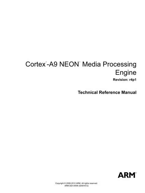 Arm cortex a9 neon media processing engine technical reference manual. - Hinojosa del duque en el s. xviii.