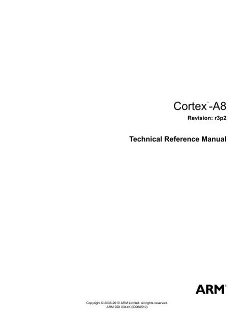 Arm technical reference manual cortex a8. - Reproduction and developement study guide answers.