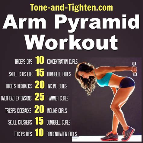 Arm workout. Workout Notes: Thoroughly warm up and stretch both biceps and triceps before the workout. Stretch both muscles at the end of the routine. Rest between sets: 90 seconds. Rep timing: slow and precise. Frequency: once per week for weeks 1-8, weeks 8-10 twice per week. 