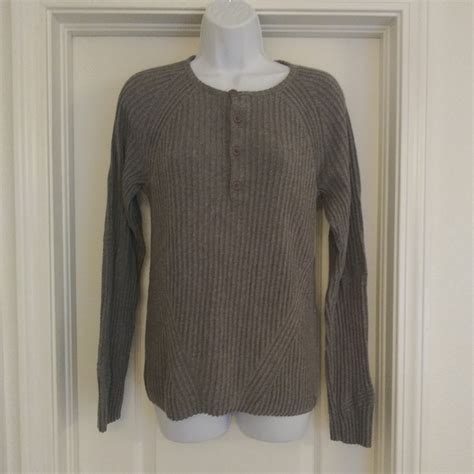 Armani Exchange A X Henley Sweater Mens Small Gray eBay