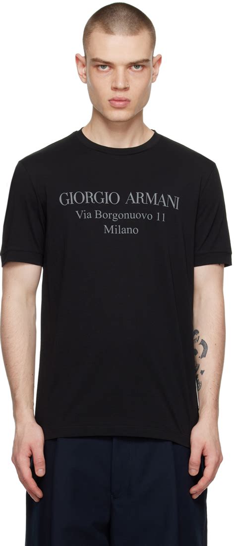 Shop the full range of Armani Exchange men’s t-shirts. Shop at the official A ... Black. Blue. Petroleum. Gray. Orange 1. Add to Wish List Delete from Wish List. Slim fit short sleeve pima cotton t-shirt $ 75. ... Milano New York regular fit jersey cotton polo shirt $ 95.. Armani black new