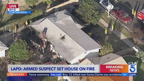 Armed woman sets fire to home in Chatsworth: LAPD