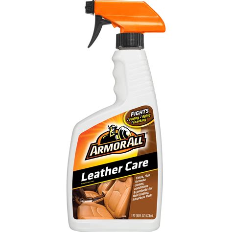 Armor all leather care. The best Armor All product to use on damaged leather is the Armor All Leather Care Gel. This is a thick, gel-like product that goes on the leather of your interior. Squeeze the Leather Care Gel directly onto your leather car seat and use a clean cloth to spread it evenly over the entire seat. You will only need about a quarter size amount to ... 