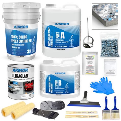 Armorpoxy garage floor epoxy kit.  In Armorpoxy II Kit is a high-grade gar...
