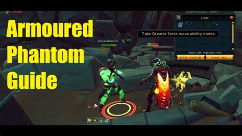28K views 5 months ago #runescape3 #runescape. A short guide on how to AFK farm Armoured Phantoms for their Greater Sonic wave ability codex drop. This guide primarily focusses on a magic setup.... 
