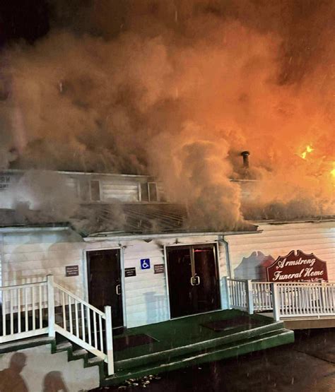 Armstrong funeral home fire. .  ...
