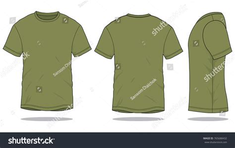 Army Green Shirt Template Vector Images (56) - VectorStock