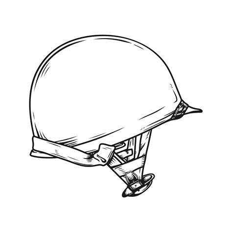 Army Helmet Drawing