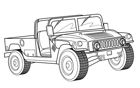 Army Humvee Pages Coloring Pages
