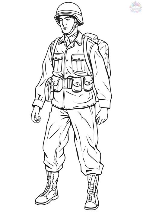 Army Man Coloring Shee