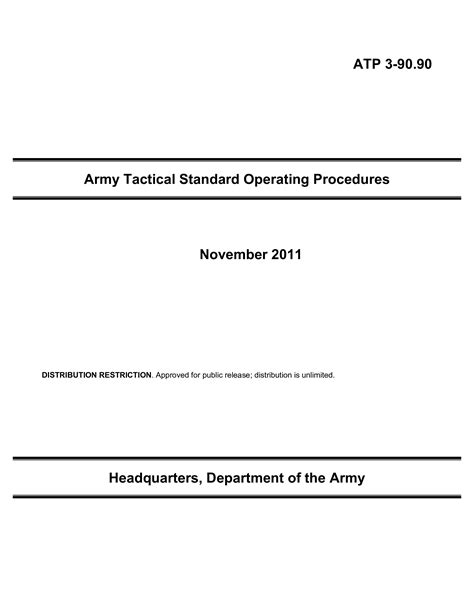 Army Standard Operating Procedure Template