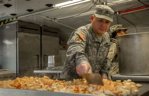 A military cook, also known as a culinary specialist or military chef, is a member of the United States Armed Forces whose responsibilities focus on preparing food for other military members, either in the field or on military bases. Your duties are to prepare the kitchen before each meal service, cook food according to menus for the day, read .... 