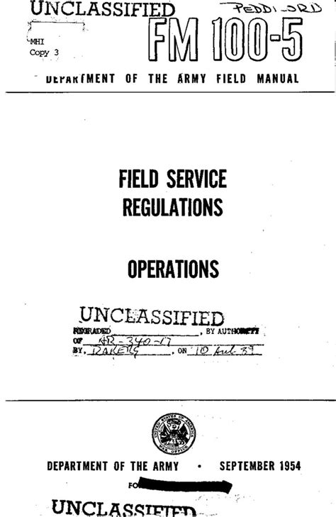 Army field manual fm 100 5. - 1999 evinrude 115 ficht service manual.
