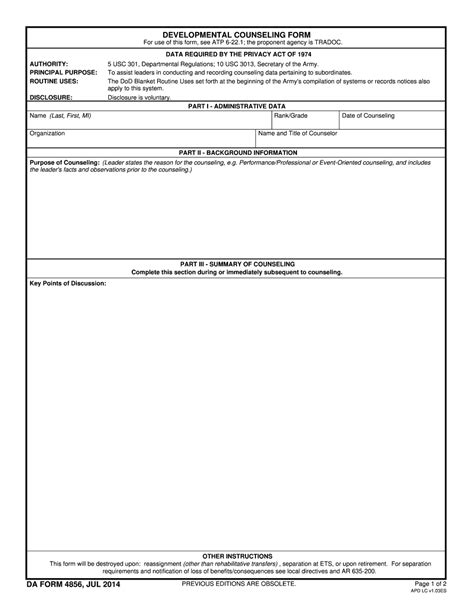 Army pubs 4856. The latest technologies high quality electronic pubs and forms view U.S. Army Regulations and DA Forms. ... DA FORM 4856: DEVELOPMENTAL COUNSELING FORM: 03/01/2023: 