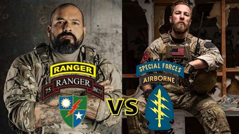 Army ranger vs green beret. Apr 29, 2020 · To be clear, the US Army's Special Forces are the only special forces. Rangers, PJs, MARSOC — these are special operators, not special forces. The US Army's Special Forces are known to the public as Green Berets — but they call themselves the quiet professionals. Green Berets, which work in 12-man teams, can perform a variety of missions ... 