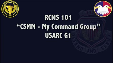 Army rcms. disclaimer. you are accessing a u.s. government (usg) information system (is) that is provided for usg-authorized use only. 