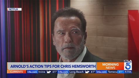 Arnold Schwarzenegger offers Chris Hemsworth some one-liner help