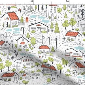 Around Town Fabric - Etsy