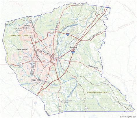 Arran Lake Dam Topo Map in Cumberland County, North Carolina