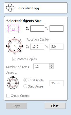 Array Copy - VCarve Pro V9.0 User Manual - Vectric