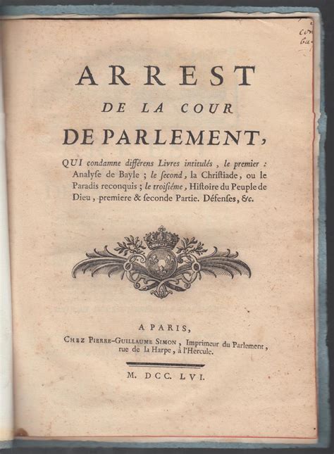 Arrest de la covr de parlement de paris. - Ge universal remote jc021 instruction manual.