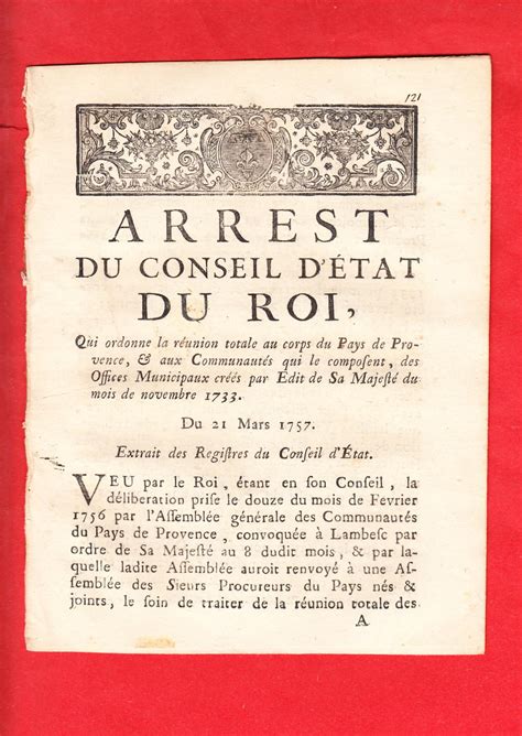 Arrest du conseil d'etat du roi. - Manual de usuario del carburador maruti 800.