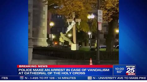 Arrest made after crucifix vandalized at Cathedral of the Holy Cross in Boston
