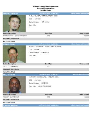 Arrest records harnett county nc. Lillington, NC 27546. Phone (910) 814-4555. Office Hours: 8:30 a.m. - 5:00 p.m., Monday - Friday. Criminal records are a matter of public record and may be checked by name at the public terminal if for inquiry only - no charge. Upon the payment of the statutory $25.00 fee the Clerk will check the record and provide a certified copy to you. 