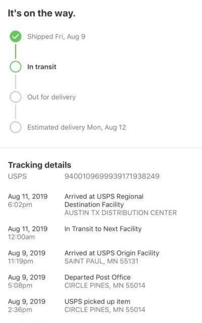 Arrived at Destination Airport, but not trackable in the USPS yet?