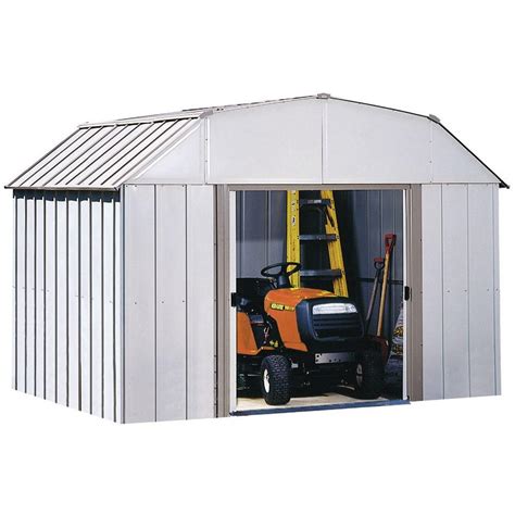 Arrow 8x10 metal shed instructions. 2 x 4's (38 mm x 89 mm) Pressure Treated Lumber 5/8" (15,5 mm) 4 x 8 (1220 mm x 2440 mm) Plywood-exterior grade 10 & 4 penny Galvanized Nails Concrete Blocks (optional) The platform should be level and flat (free of bumps, ridges etc.) to provide good support for the building. The necessary materials 