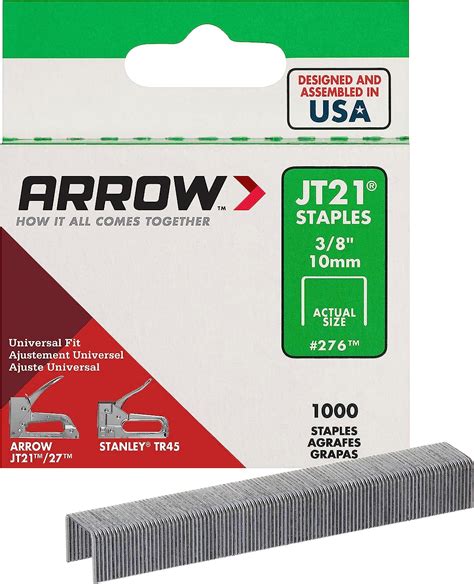 Arrow Fastener 276 Genuine JT21/T27 3/8-Inch Staples, …