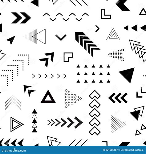 Arrow Seamless Pattern. Abstract Geometric Design for Prints. Graphic