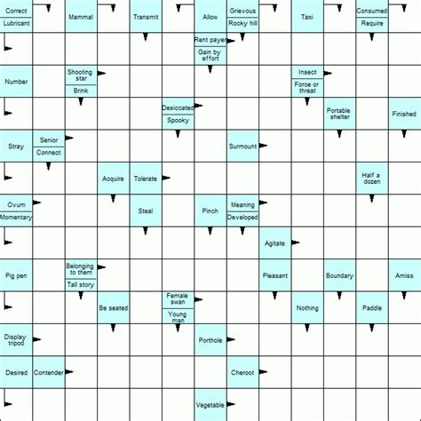 Arrows Printable Crossword