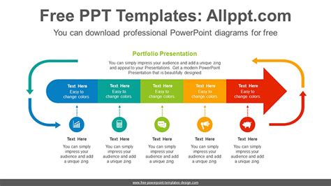 Arrows Progress Powerpoint Diagram Template