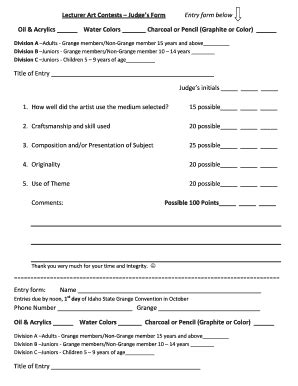 Art Contest Judging Form FORM.UDLVIRTUAL.EDU.PE