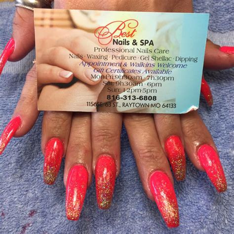 Art nails raytown. Nail art By agreement ... Beauty salons and spas in Raytown; Best Nails & Spa; Shemika 1. Raytown, MO 64133, 5238 Blue Ridge Blvd ... Nail salon Unisex salons Men's ... 