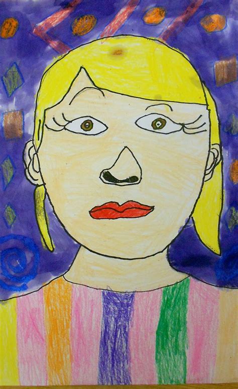 Art. Eat. Tie Dye. Repeat. Kindergarten Self Portraits