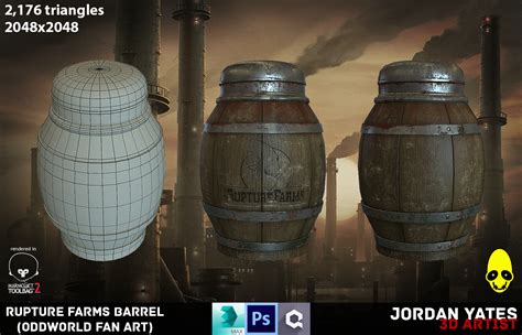 ArtStation - Rupture Farms Barrel (Oddworld Fan Art)