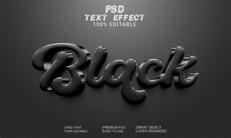 ArtStation 3D Black PSD fully editable text effect. Layer style PSD