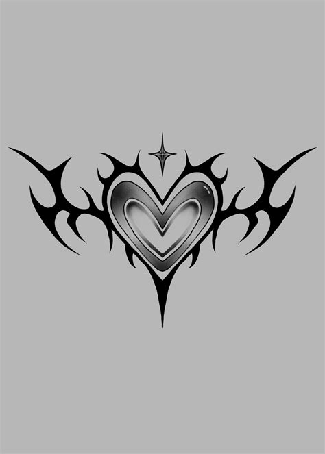 ArtStation Heart cyber sigilism tattoo