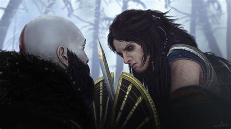 ArtStation Kratos vs Freya (God of War Ragnarock)