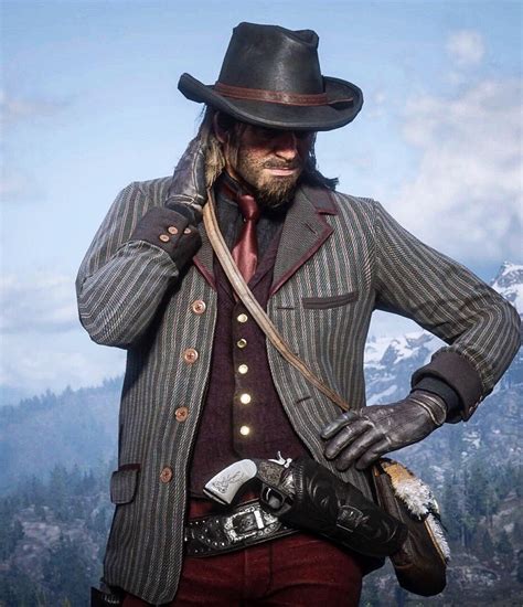Arthur outfits rdr2. I switch up his gear depending on where I am so I don't really have a single specific "best" outfit, but my go to, most versatile look would be Arthur's hat and gunslinger jacket, collared overshirt, jeans, dark tanned halfchaps, tornado boots, gerden spurs, rifleman gloves. 1. Reply. Some_Gas_1337. 