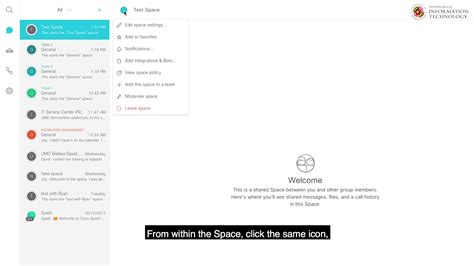 Article - Webex Teams: Delete a Space - University of …